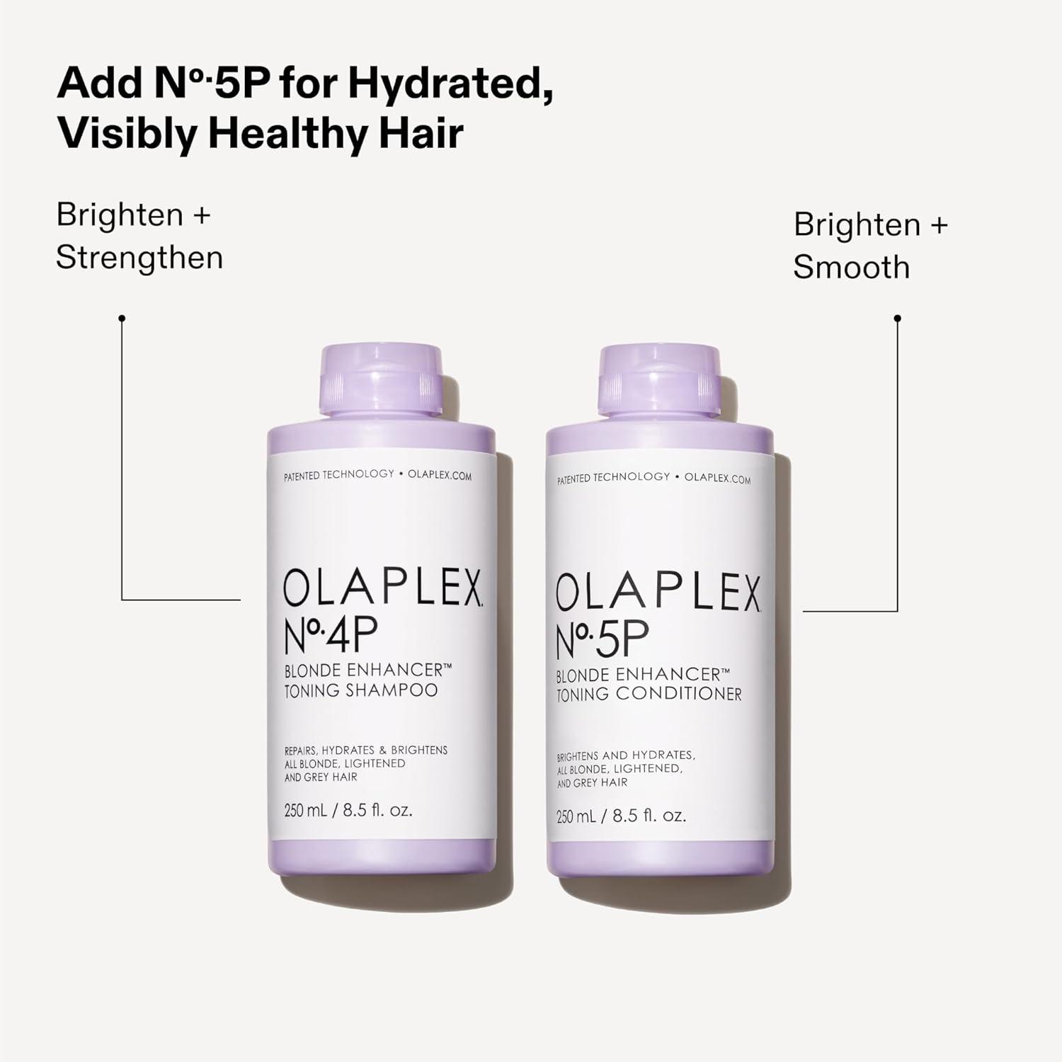 imageOlaplex No 4P Blonde Enhancer Purple Toning Shampoo Repairs Hydrates amp Brightens All Blonde Lightened amp Grey Hair338 Fl Oz Pack of 1